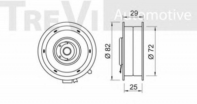TREVI AUTOMOTIVE td1017 -  Натяжной ролик, ремень ГРМ